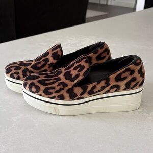 Stella McCartney Leopard Print Platform Slip-On Sneakers - Black & Brown
